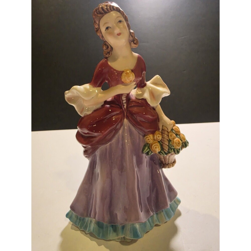 Goebel Beautiful Ladies of Fashion Figurine FF276 Lady Flowers Basket TMK-5 Vtg